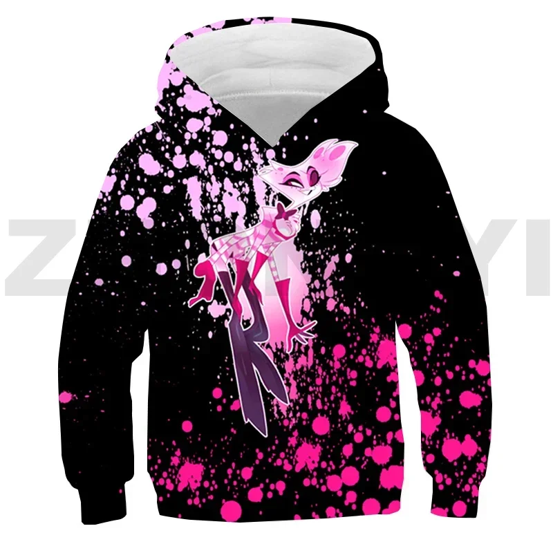 Harajuku Hazbin 3D Hoodies Children Hip Hop Tracksuit Daily Sweatshirt Cool Streetwear Teens Girls Lounge Wear Hotel Pullovers