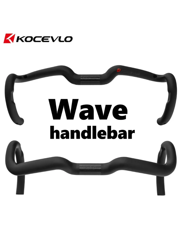 AliExpress NONE KOCEVLO Bike Carbon Firber Handlebar Gravel Bent Racing Handlebar Bicycle Road Wave Handlebars 31.8mm