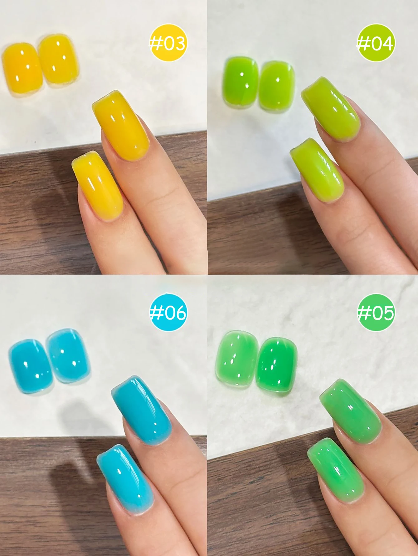 1 stks WS Whitening Glas Snoep Papier Serie Gel Nagellak 2025 Nieuwe Dopamine Semi Ijs Transparante Kleurrijke Nail Art nagel Levert