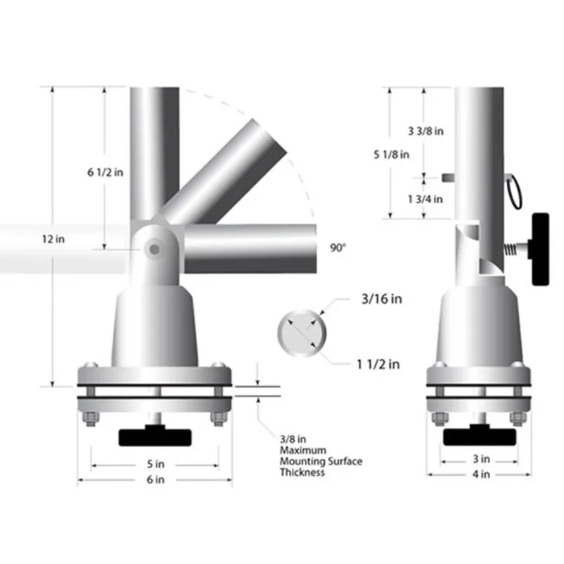 Varilla de pescar retráctil de fibra de carbono pura, Base de 15 de marzo, 1,5 ", con accesorios para Kayak