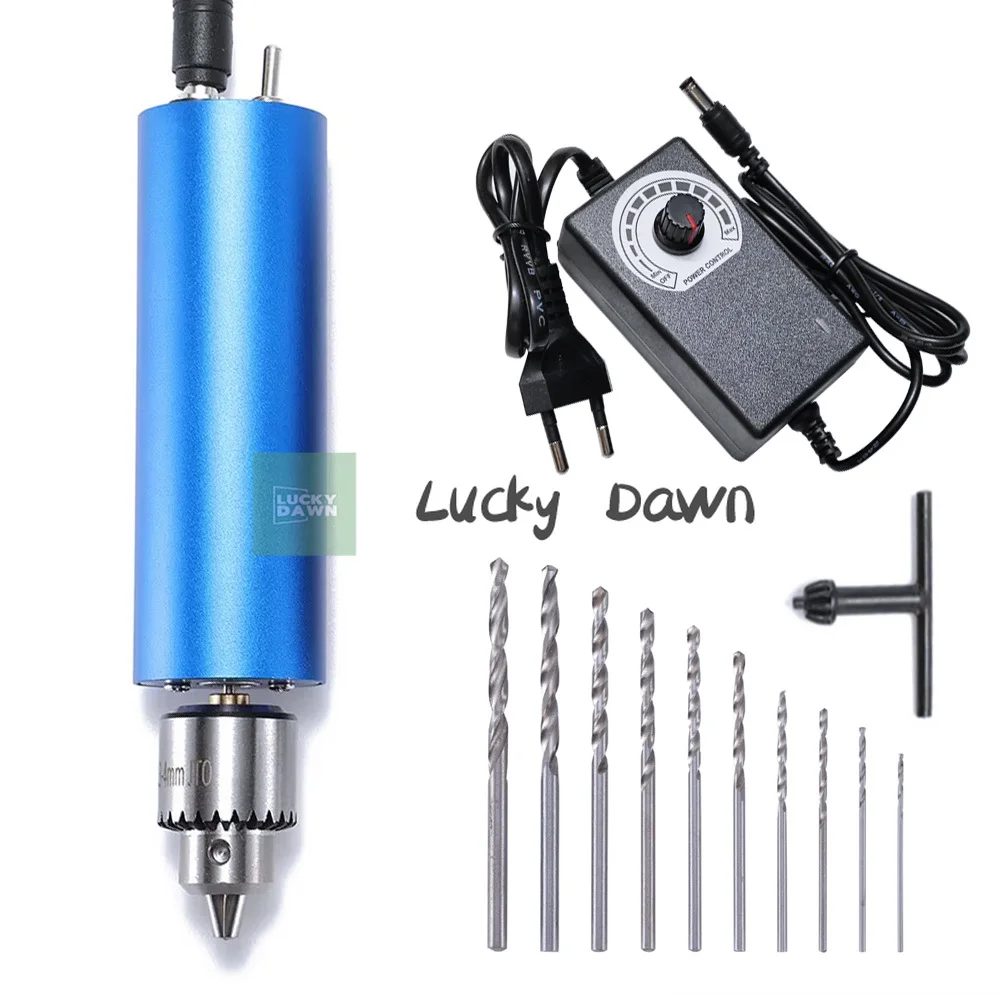 

Brushless Mini Electric Drill Variable Speed Electric Grinder Engraving Cutting Polishing Drilling Power DIY Tool 385 Motor