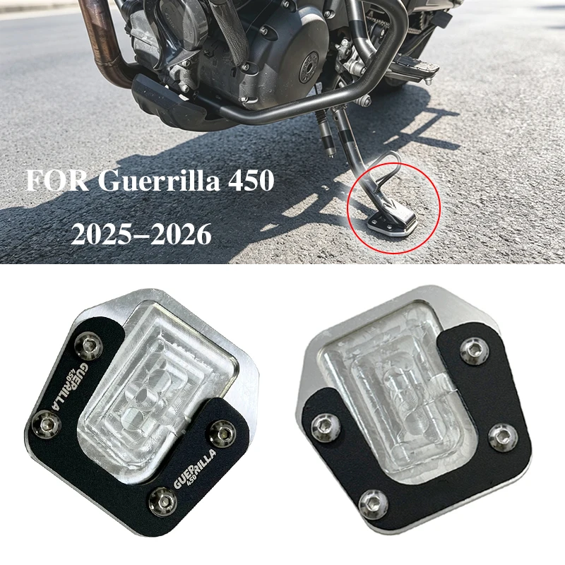 For Enhanced Stability Guerrilla450 Guerrilla 450 2025-2026Pad Pedals Motorcycle Accessories Enlarge Kickstand Extension Plate