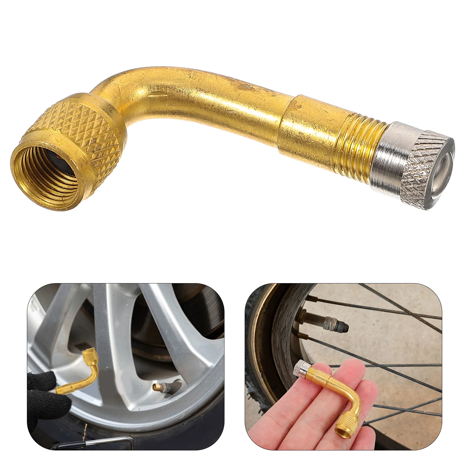 

Stainless Steel 90 Degree Tire Valve Stem Extension For Dual Wheels Heavy Duty Compatible With Truck Motorcycle Trailer Rv