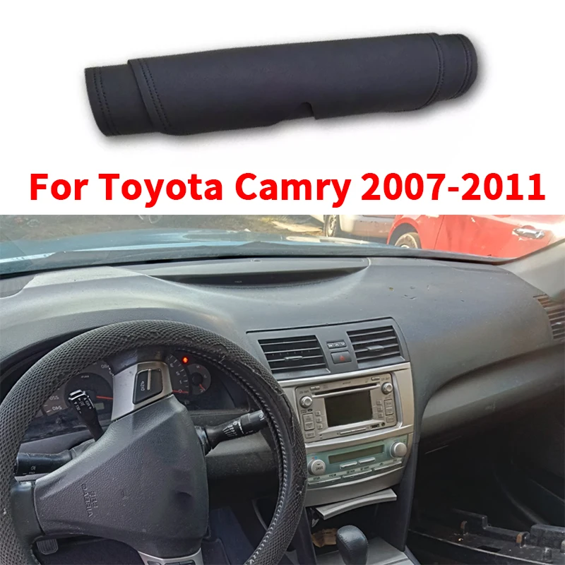 

Black Leather Dashboard Cover Dash Protector Pad Mat For Toyota Camry 2007-2011