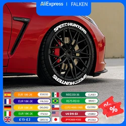 2pcs For One Tire SPEEDHUNTERS Car 3D Tire Letter Sticker Trend Auto Wheel Styling Decor Decals Water proof No Glue