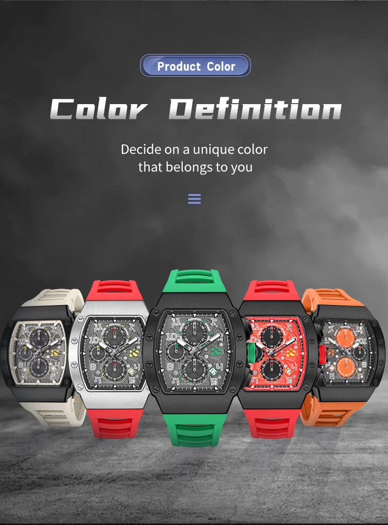 New Luxury Quartz Sports Men Watches Large Dial Business Casual Clock Date Chronograph Fashion Luminous Relogio Masculino