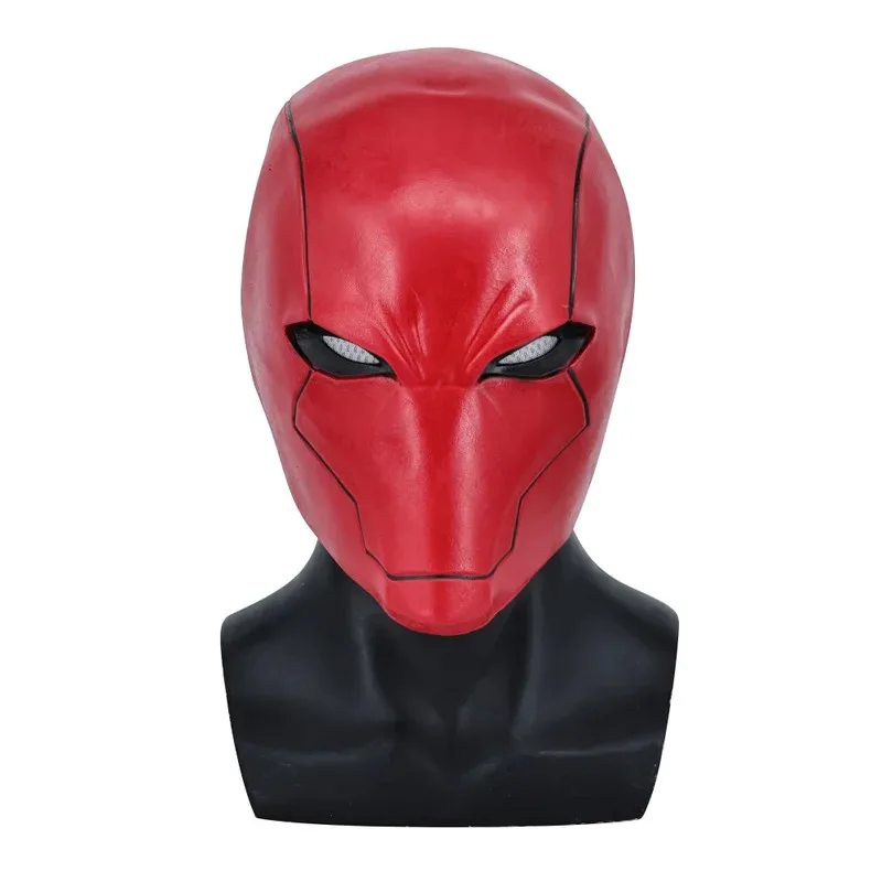

Косплей супергерой красный капюшон шлем латекс для взрослых мужчин маски для лица Хэллоуин вечерние маскарад карнавальный костюм реквизит lf [5