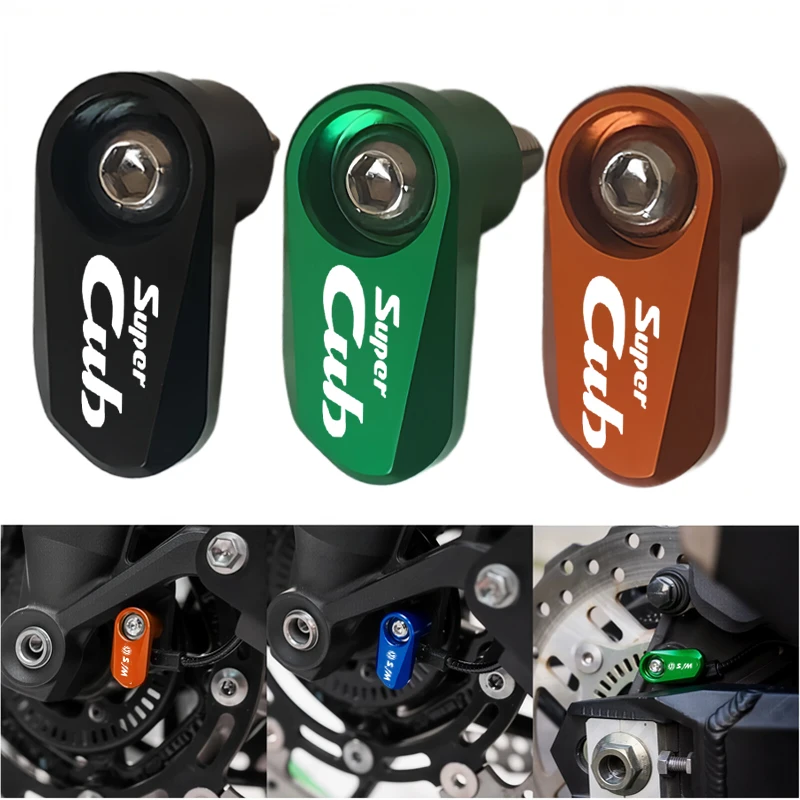 Accesorios de aleación de aluminio para Honda Super CUB C70 90 110 C125, cubierta protectora del sensor ABS para ruedas delanteras y traseras de motocicleta