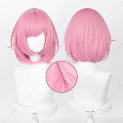 Ootori Emu Cosplay Wig 34cm Short Dark Pink Heat Resistant Perucas Synthetic Hair