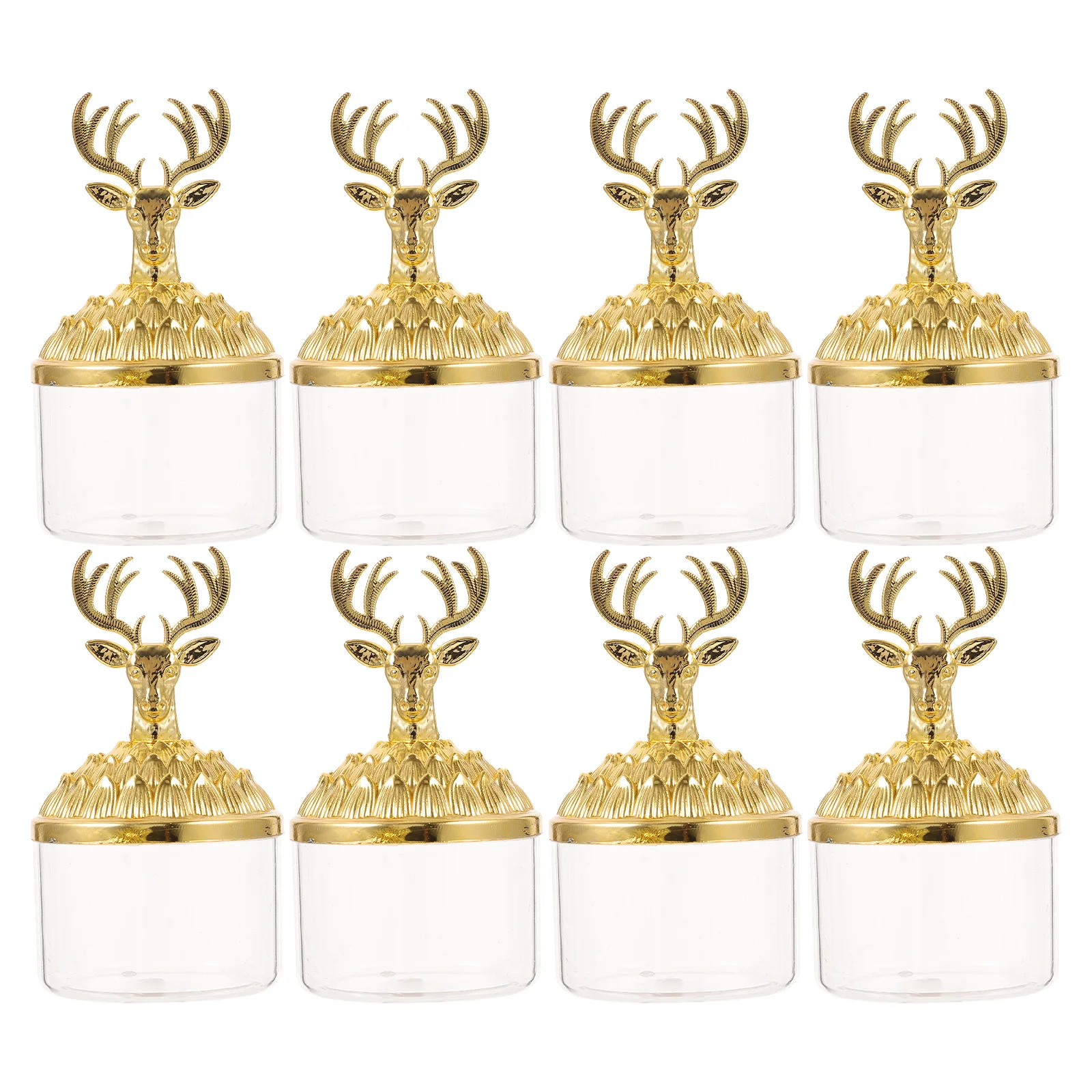 12 قطعة من علب الحلوى الصغيرة لحلوى عيد الميلاد وحامل حاويات PP Holiday Elk Cookie Jar Party Case #6