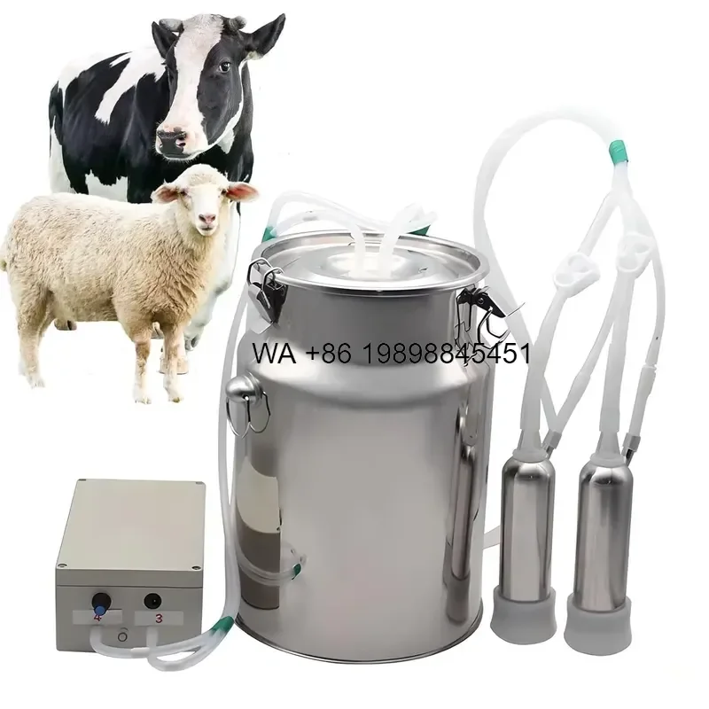 Wmwmnu New 5L Pulsation Milking Rechargeable Easy to Operate Stainless Steel for Home Small Farm Use Cows