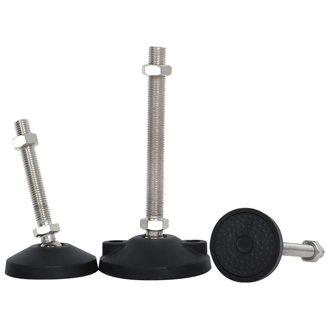 1PCS Base 80mm Nylon 304 Stainless Steel Rotating Foot Cup Adjustable Table Leg Leveling Foot Hinged Furniture Leg M12-M18