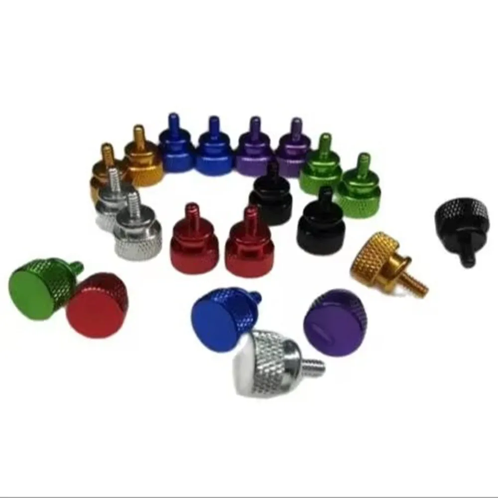 10pcs M3 Aluminum step thumb screw Computer case Screw Knurled Hand Screws anodized 11 colors