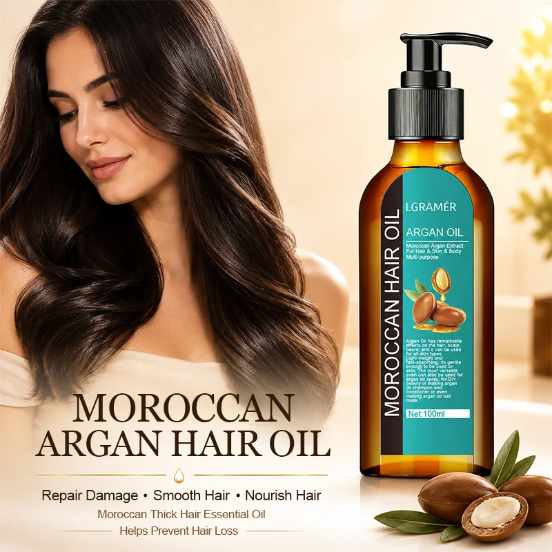 Moroccan Hair Care Oil Repair Split Ends Moisturize Strengthen Improve Split Smooth Hair Care Oil for Dry Damaged Hair Men&Women