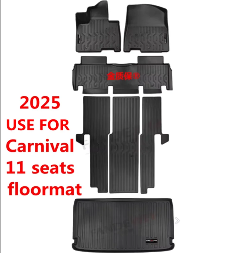 Use for 2025 KIA Carnival Sedona car carpet Carnival car floor mat Carniva Full Set Trim to Fit For Carniva waterproof floor mat