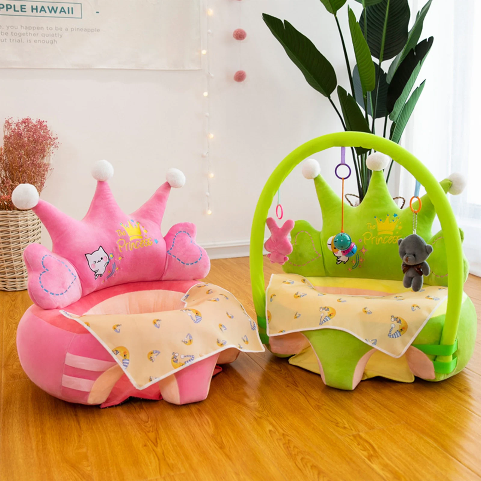 Infant Support Seat Sofa Cover Only Cover Plush Learning To Sit Chair Learn To Sit Feeding Chair Cover for Toddlers 0-3 Years