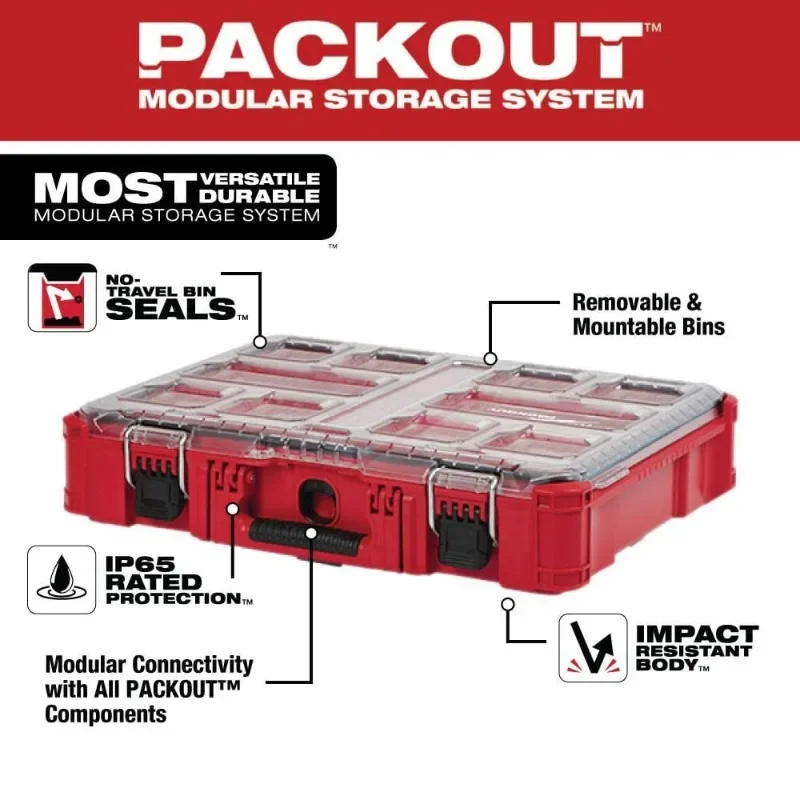 Milwaukee 48-22-8430 PACKOUT™ Organizer Drill Bits Storage Box Power Tool Accessories MILWAUKEE Tool Case