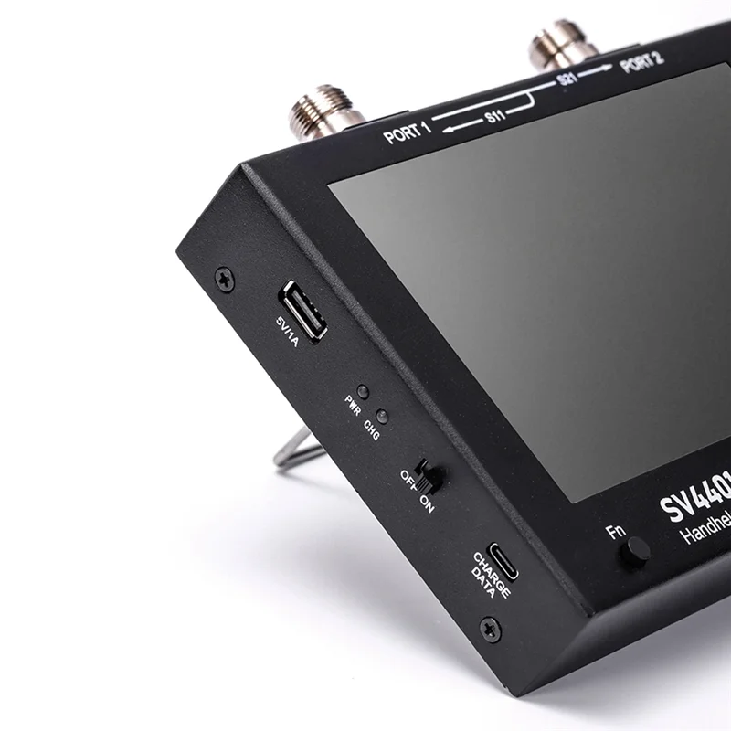 Vector Network Analyzer 7 Inch Touch LCD SV4401A 50KHz -4.4GHz HF VHF UHF Antenna Analyzer Of NanoVNA VNA Black