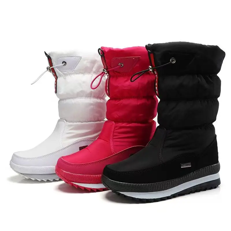 

2025 Winter Thick-soled Warm-Keeping Down-Filled Snow Boots For Women Stylish Lightweight Comfortable And Casual Cotton Shoes