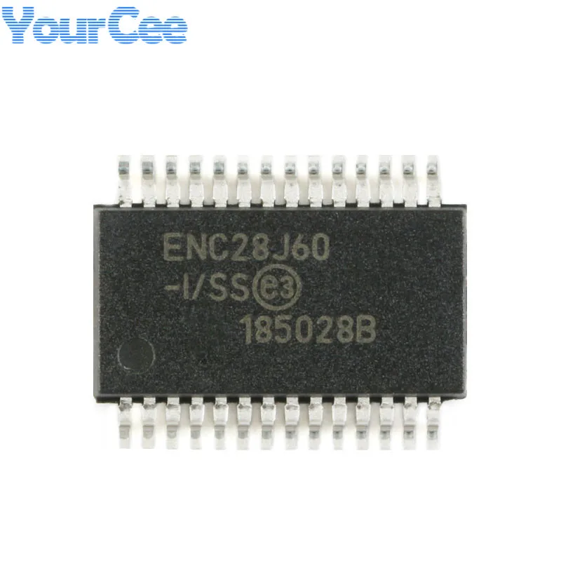 5Pcs/1Pc ENC28J60-I/SS SSOP-28 ENC28J60 ENC28 SSOP28 Chip Ethernet Controller 8KB IC