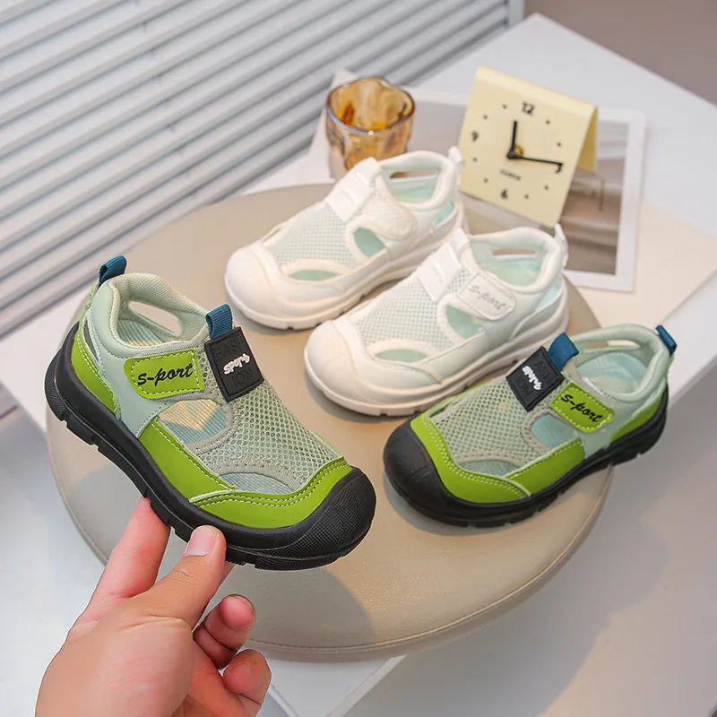 

Новые летние сетчатые сандалии 2025 года, спортивная обувь для активного отдыха, дышащие и повседневные прогулочные сандалии