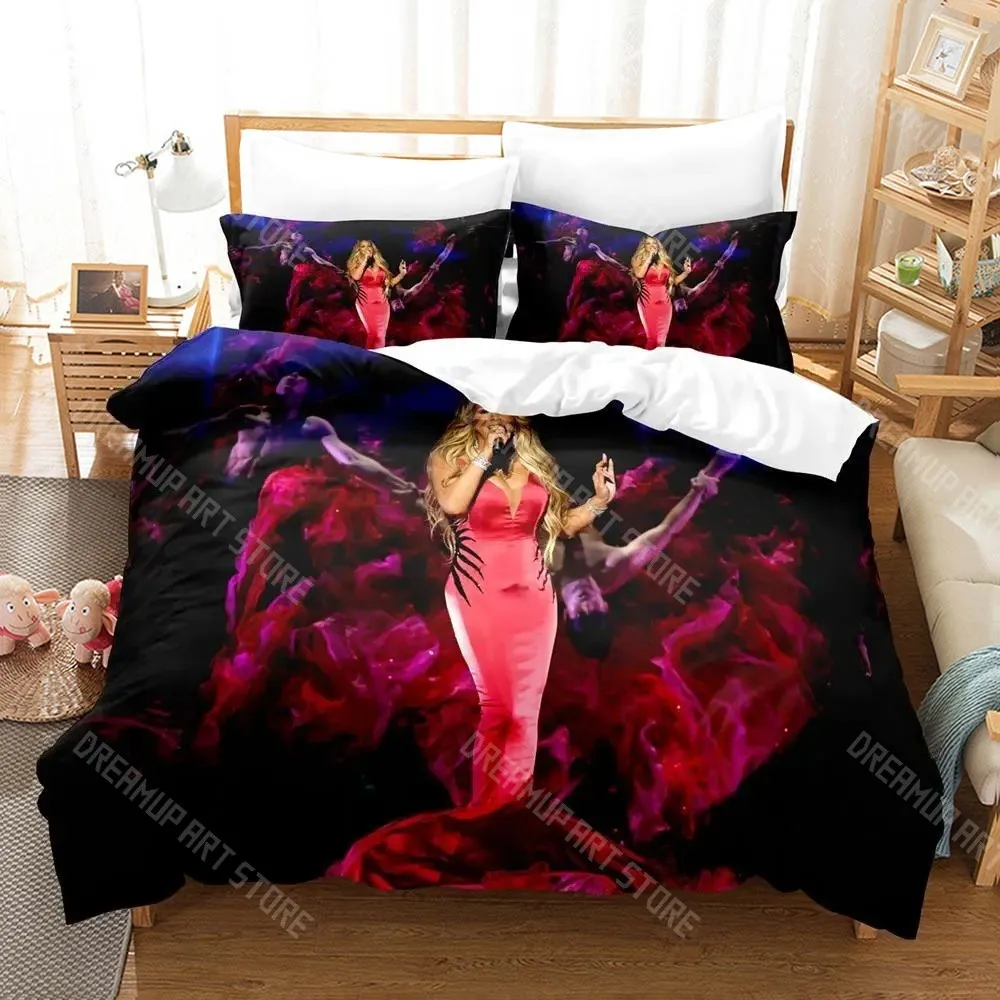 3D Printed Mariah Carey Singer Bedding Set for Boys Girls Duvet Cover Pillowcase Twin Queen King Full Single Double Sizes