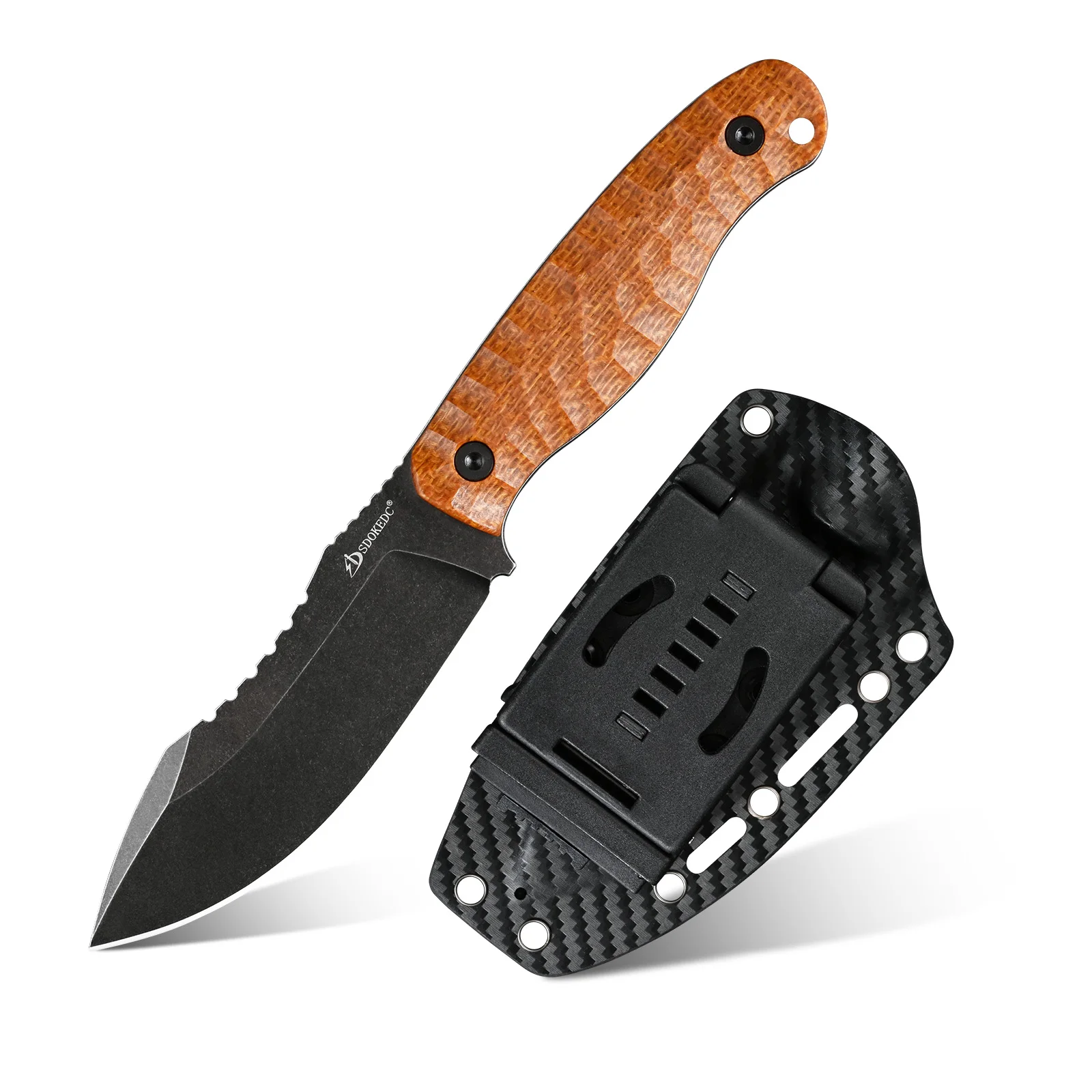 SDOKEDC DC53 Steel Utility Knife, Micarta Non-slip Handle, EDC Multitool Sharp Box Cutter, Ideal Gift for Men Outdoor Camping