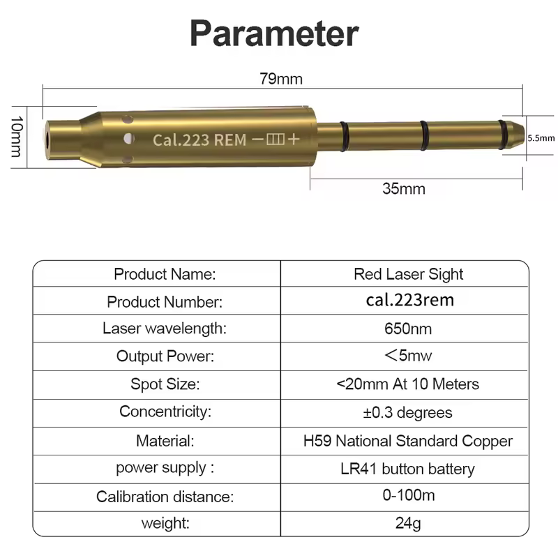 Horizontal Calibration 5.5mm Sight Red Laser Calibration Instrument Zero free Concentric High Precision Sight - Image 18
