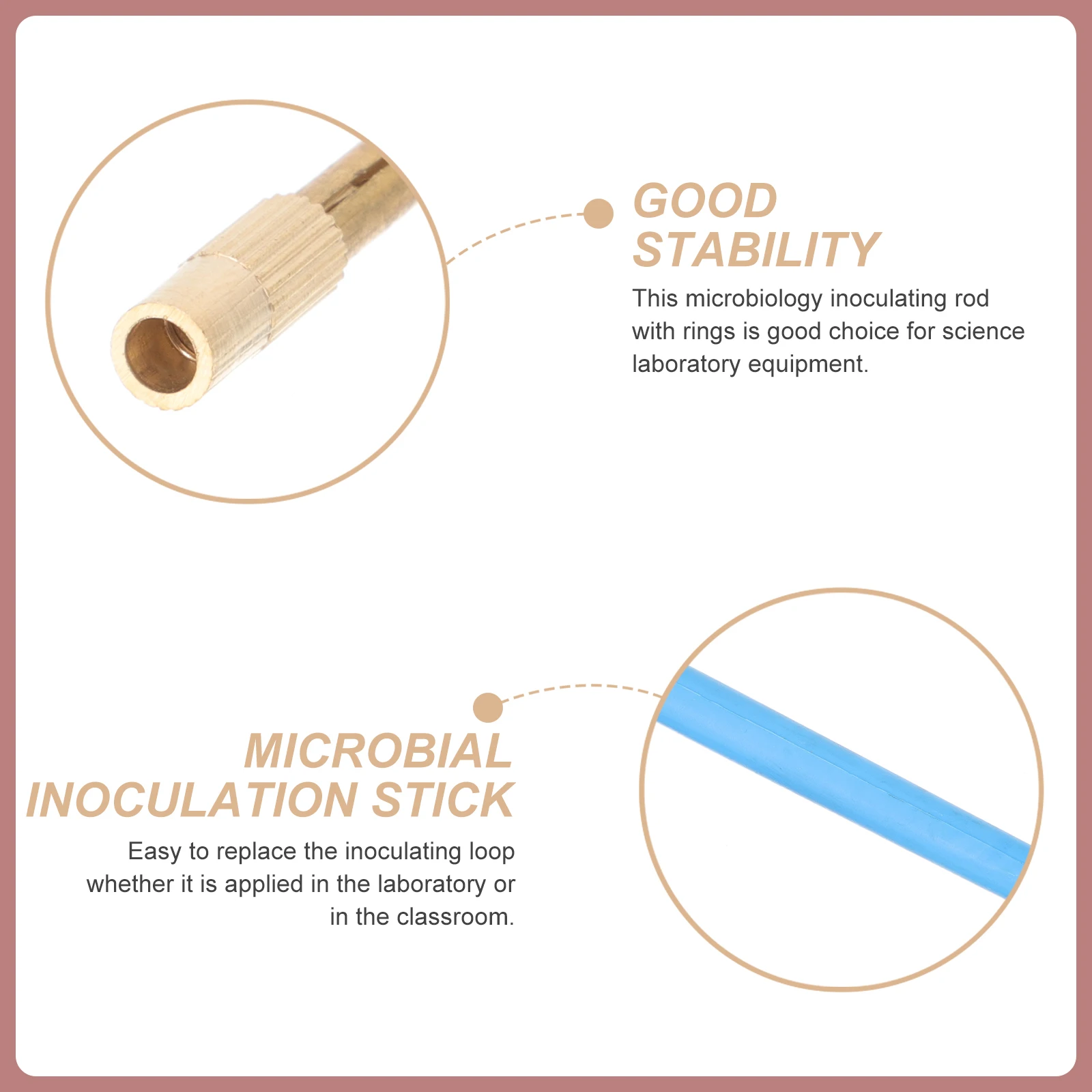 

1Set Inoculating Rings Laboratory Inoculation Rod Compact Reusable Microbiology Lightweight Durable Inoculation Kit