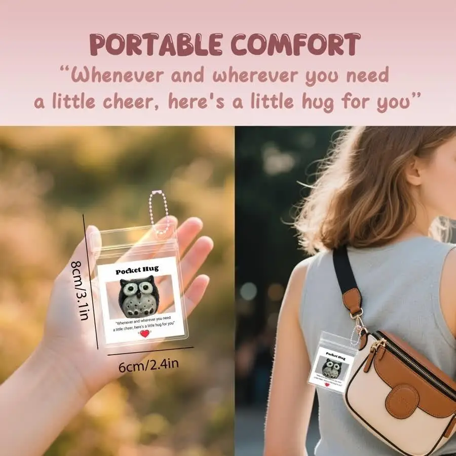 1/5/10/20/50/100 قطعة بطاقات تعانق الجيب التشجيع بطاقات عناق الجيب مع بطاقات تشجيع ورق الراتنج على شكل قلب ، ألوان متنوعة #6