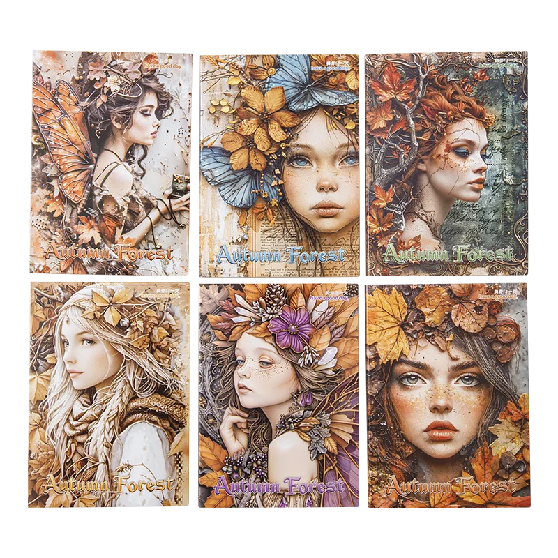 JIANQI 30 feuilles Scrapbook créatif matériaux Vintage papier Combo Kit bricolage indésirable Journal Collage Album Photo papier d'art rétro