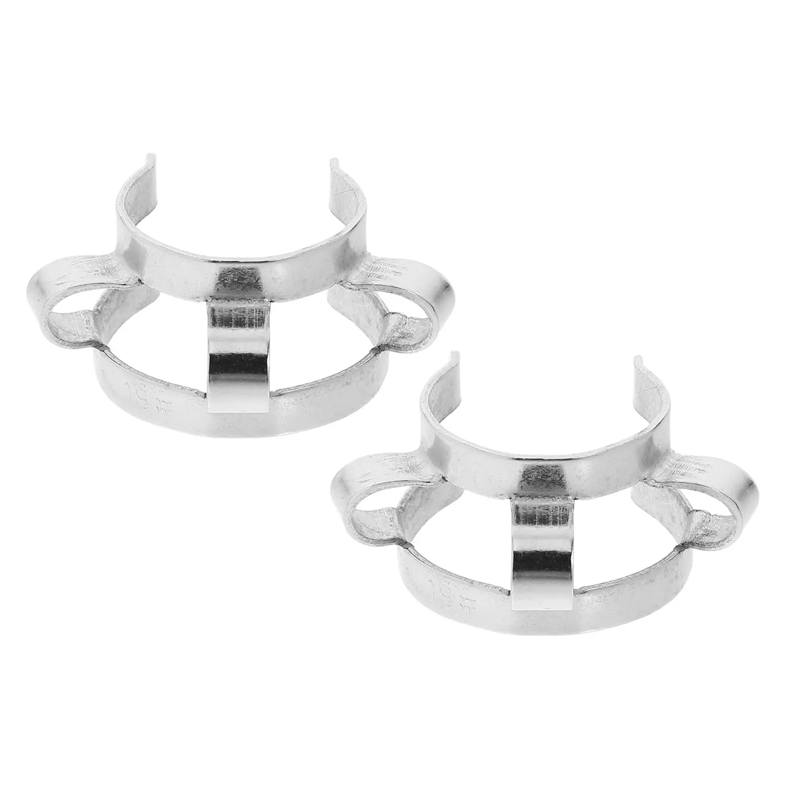 2Pcs Stainless Steel Joints Clip Heavy Duty Lab Clamp for Glassware Pipe Bottle Opening Fixation Strong Grip User Friendly Labs