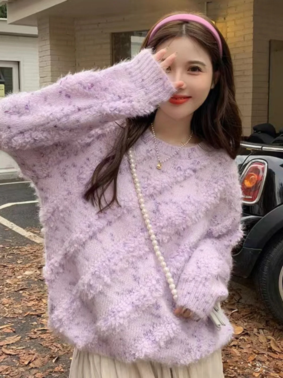 

Свитер с кисточками, женский весенне-осенний свободный вязаный длинный свек, круглый, теплая, модная верхняя одежда, ленивый слэ