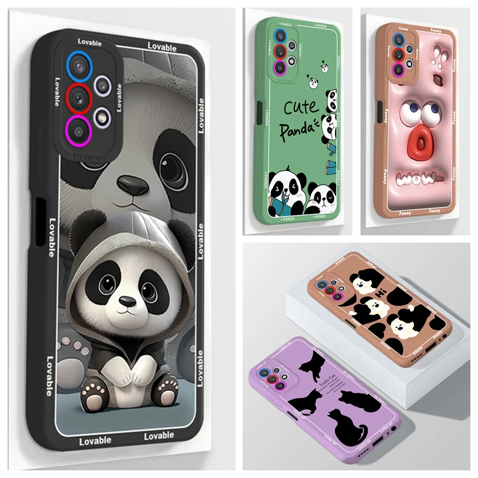 For Samsung A13 4G Case Soft Silicone Phone Shell for Samsung Galaxy A53 A73 5G Cases SamsungA73 Cover Funny Painted Funda Coque