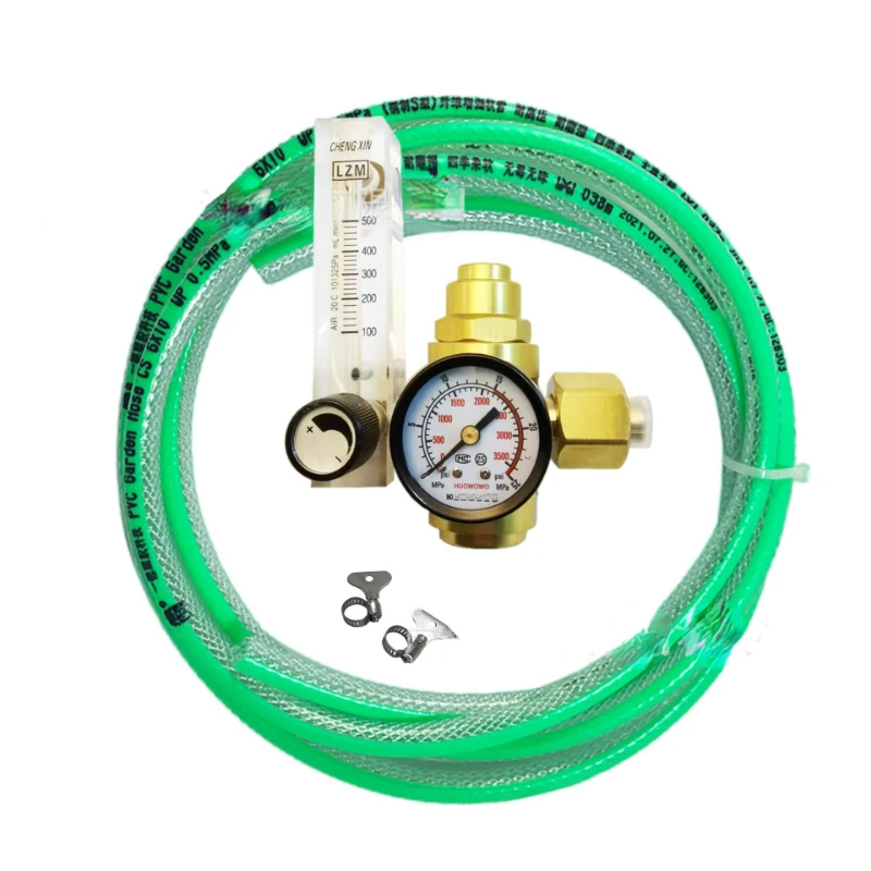 JS-801 Gas flow meter, all copper exhaust gas detection, pressure reducer, fine adjustment valve, instrument soft gas pipe