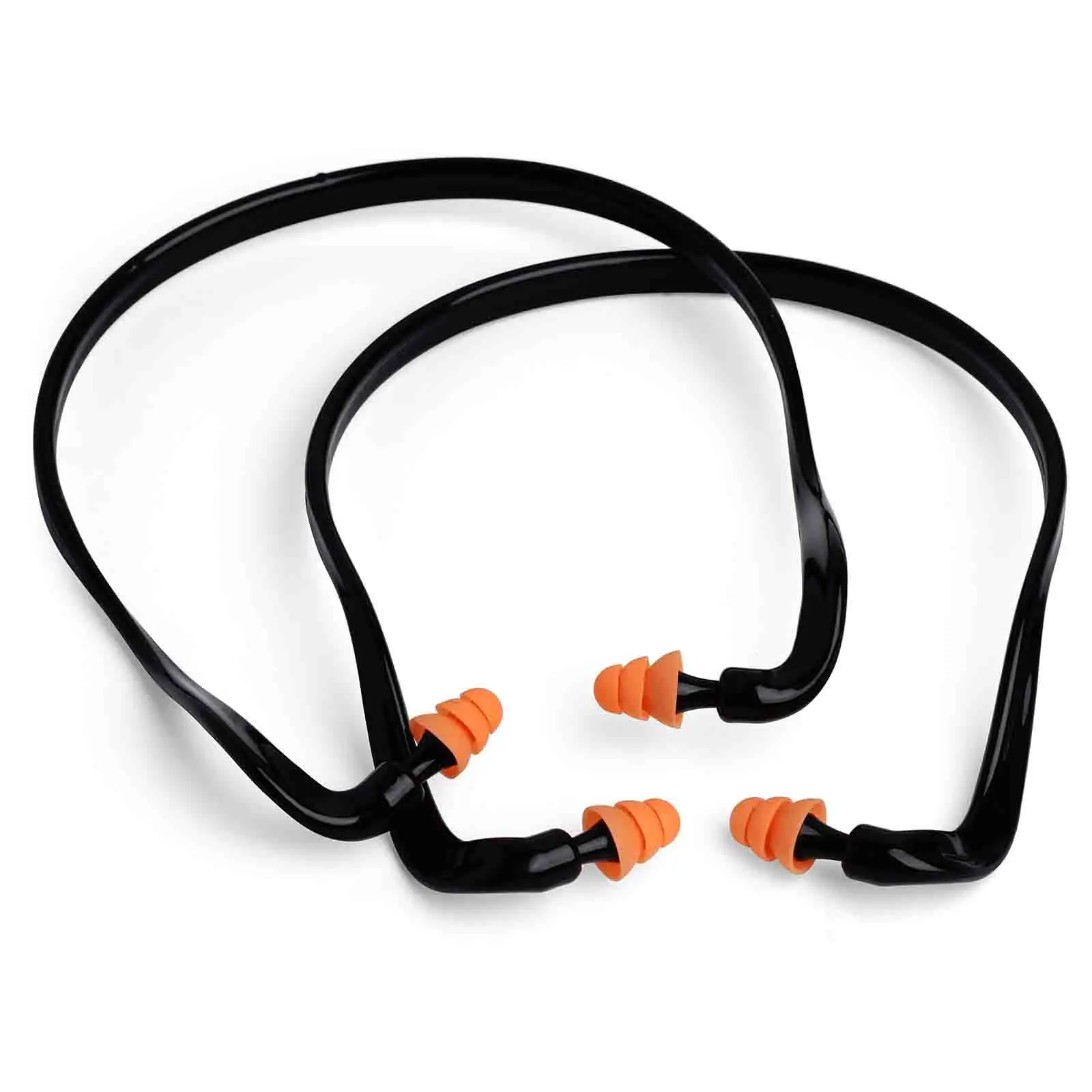 10 Pair Banded Ear Plugs Silicone Size 20cm*15cm Plastic + Silicone Material Reusable Washable for Shooting Construction