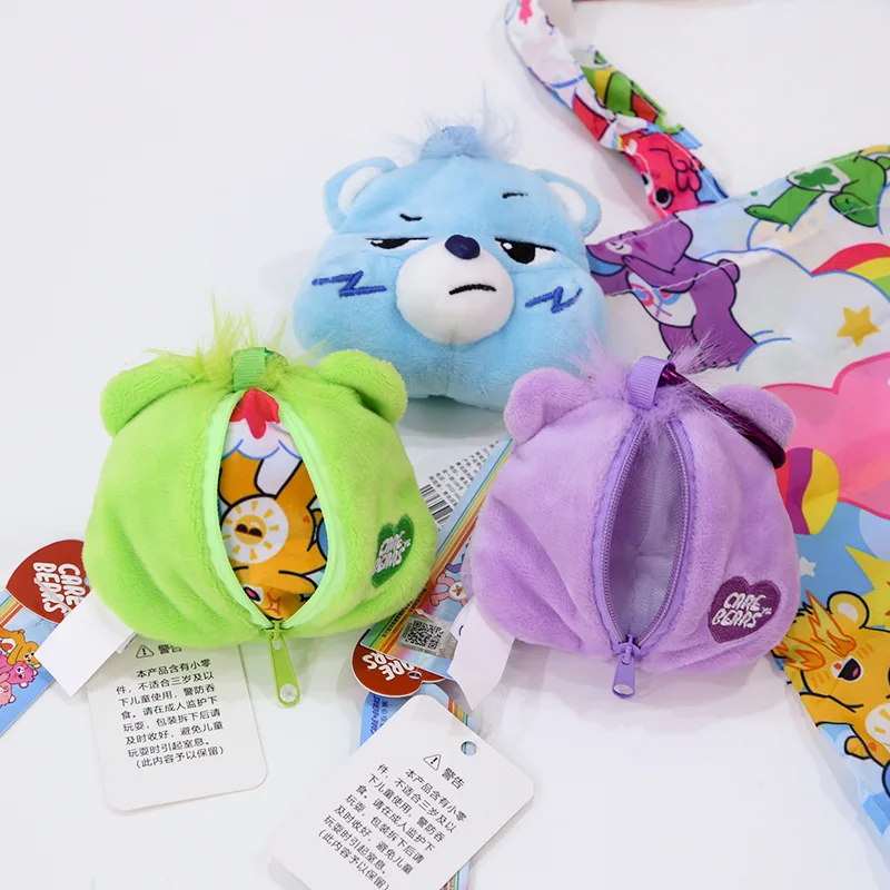 Ursinhos Carinhosos-Carteira De Moedas De Pelúcia Dos Desenhos Animados, Saco De Compras Bonito Dentro, Linda Bolsa De Mudança De Urso, Meninas E Meninos, Estojo De Pelúcia Kawaii