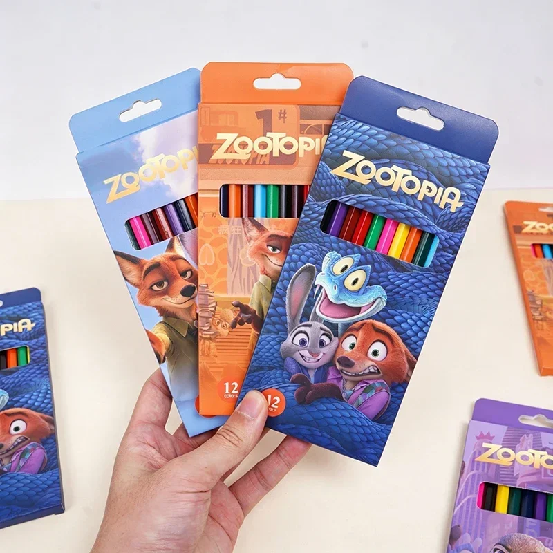 12pcs Zootopia Colored Pencils, Natural Wood Professional Art Pencils, Perfect for Drawing, Ideal Back-to-School Stationery