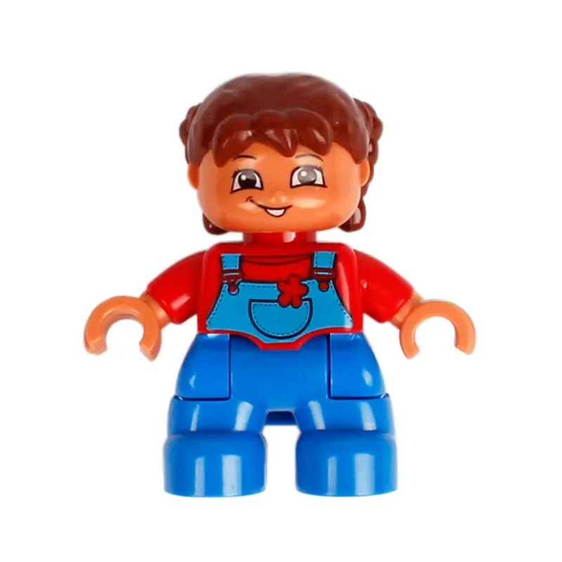 Grote bouwstenen Jongen Meisjes Familie Politieagenten Figuren Pop Compatibel Duplos Kinderen Kinderen Zelfsluitende stenen Assembleer speelgoed