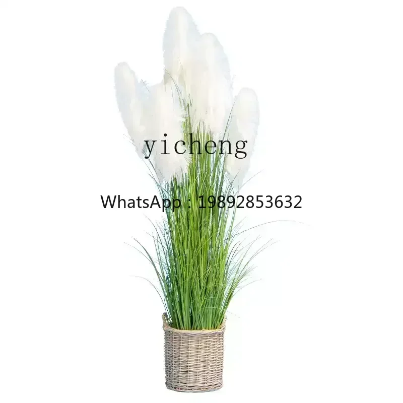 

LYY simulated reed grass fake flower tree fake tree indoor living room green plants decorative landscaping ornament