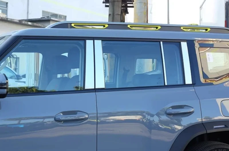 Car Window Center Pillar Sticker Bright Strip Fit for CHERY JETOUR Traveler T2 2023+ Modified B Pillar C Pillar Protective Film