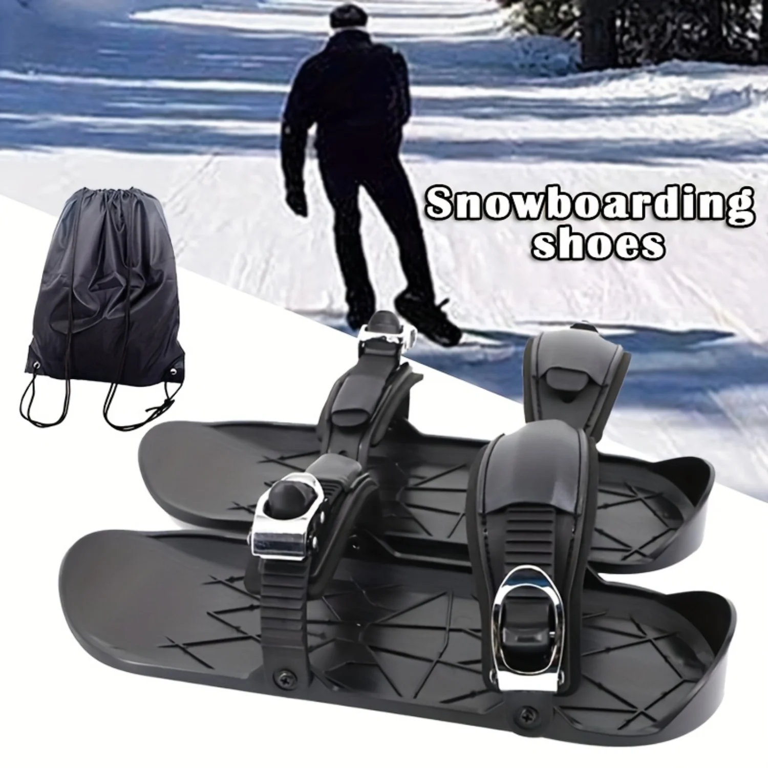 

Adjustable Mini Skiing & Skating Snow Shoes - Small Snowboard & Sports Skiing Boots - Ideal for Winter Fun!