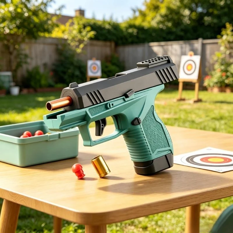 Mini Gx4 Pocket Toy Pistol Shell‑Ejecting Continuous Throw Education Model Soft Bullet Launcher Blowback Airsoft Blaster