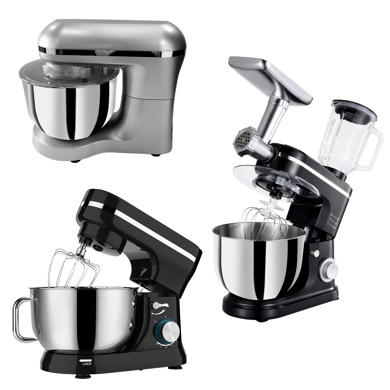 

Kitchen Mixers Electric Household Mixers Powerful Blender, Tilt-Head Dough Mixer with Mixing Bowl for Most Home Cooking Baking