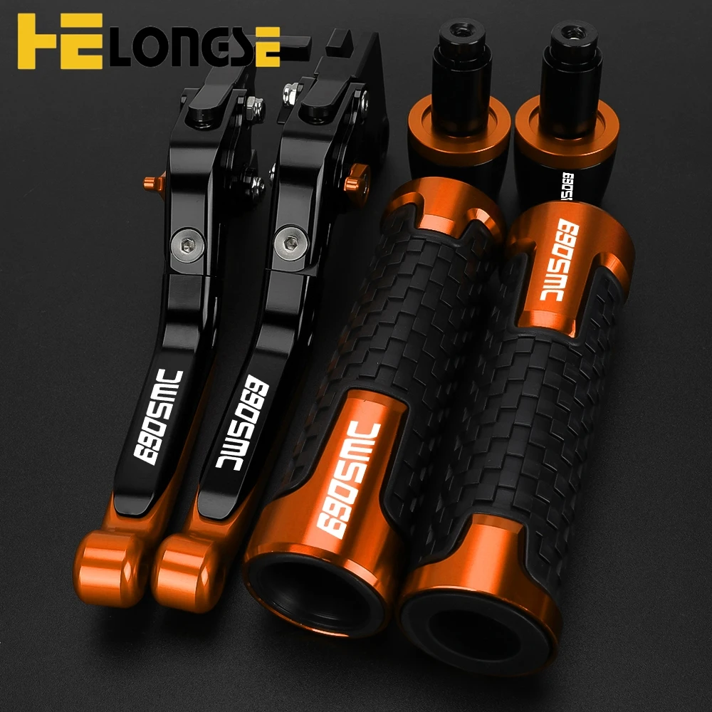 

For KTM 690 SMC 690 690SMC SMC690 2008-2013 2012 2011 Motorcycle Accessories Adjustable Brake Clutch Levers Handlebar Grips Ends