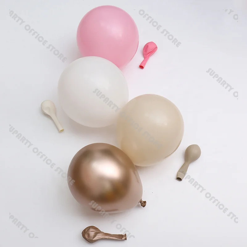 5/10/12Inch Pastel Ballon Garland Arch Kit Roze Zand Wit Champagne Ballonnen Baby Shower Wedding Bridal douche Decor Supplies