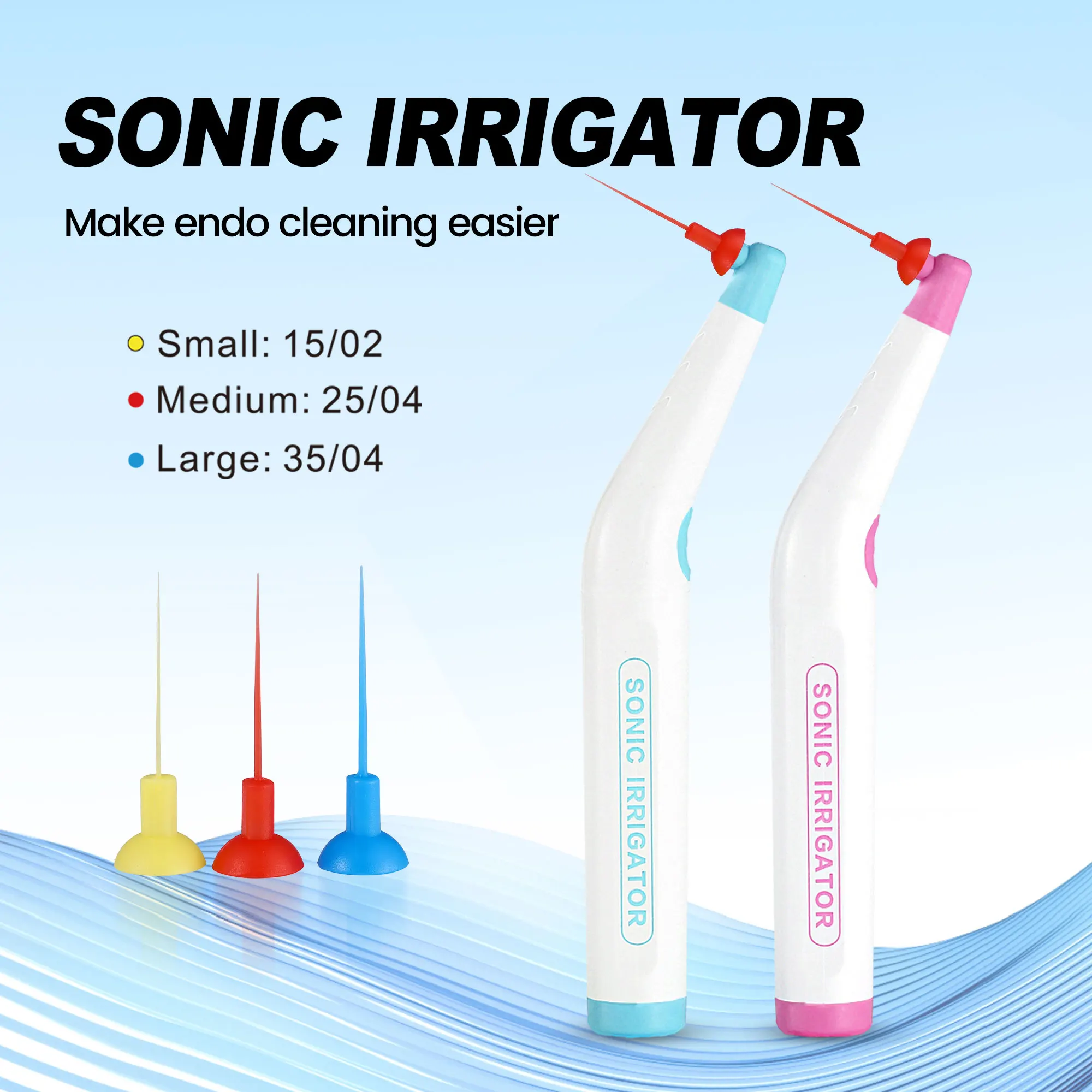 

Dental Basic Instrument Endo Cleaning Sonic Irrigator With 120pcs Tips Single Press Button Sonic Activator For Endo Root Canal