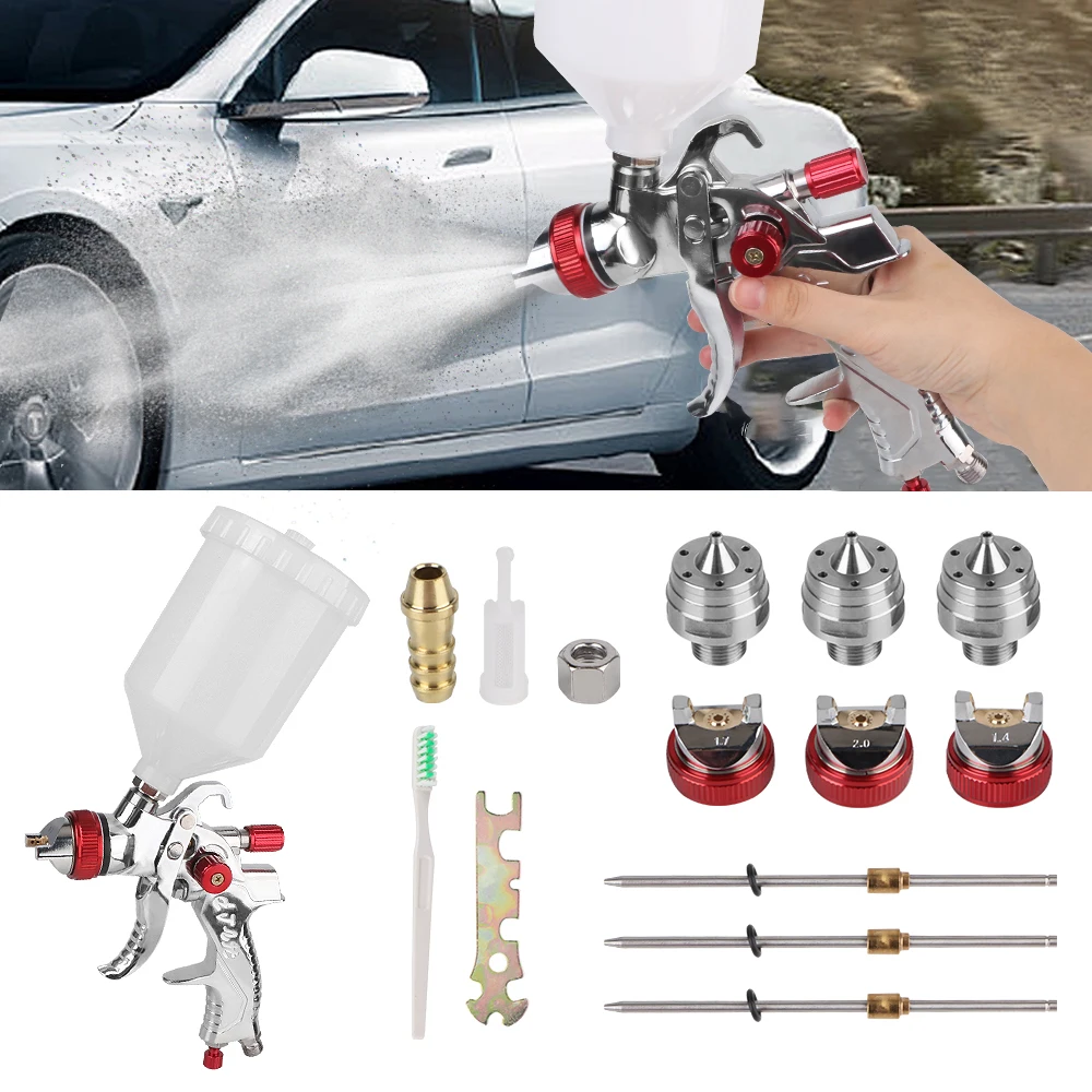 

HVLP Car Paint Spray Gun Set Auto High Atomization Pneumatic Sprayer Sheet Metal Repair Garage Tools Anti-Rust Paint Sprayer