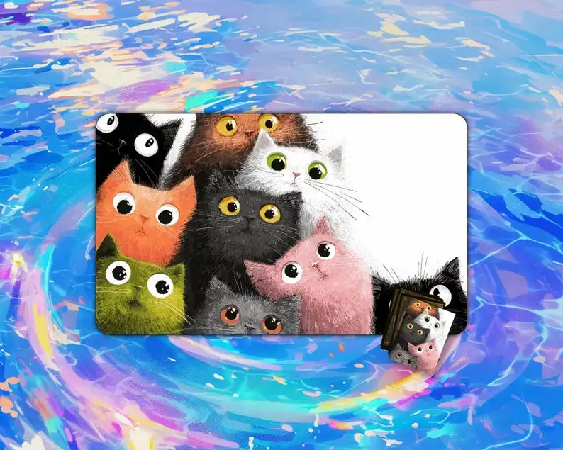 

Playmat Cute Cat Gang Playmat 24 "x 14" Коврик для мыши Аниме Настольный коврик Игровые аксессуары Коврик для мыши Защитный ковер для офиса Коврик