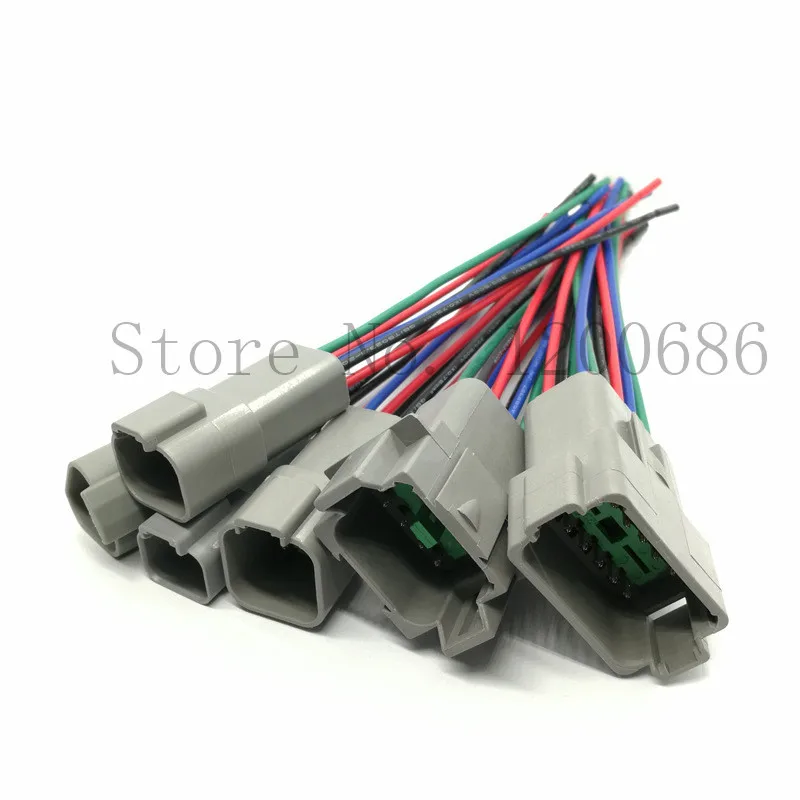 20CM DT06-2S DT04-3P DT04-4P DT04-6P DT04-8P DT04-12P DT06-6S Waterproof Electrical Wire Connector plug Kit WIRE HARNESS